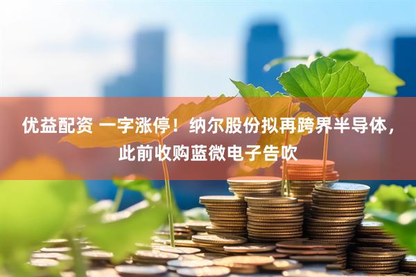 优益配资 一字涨停！纳尔股份拟再跨界半导体，此前收购蓝微电子告吹